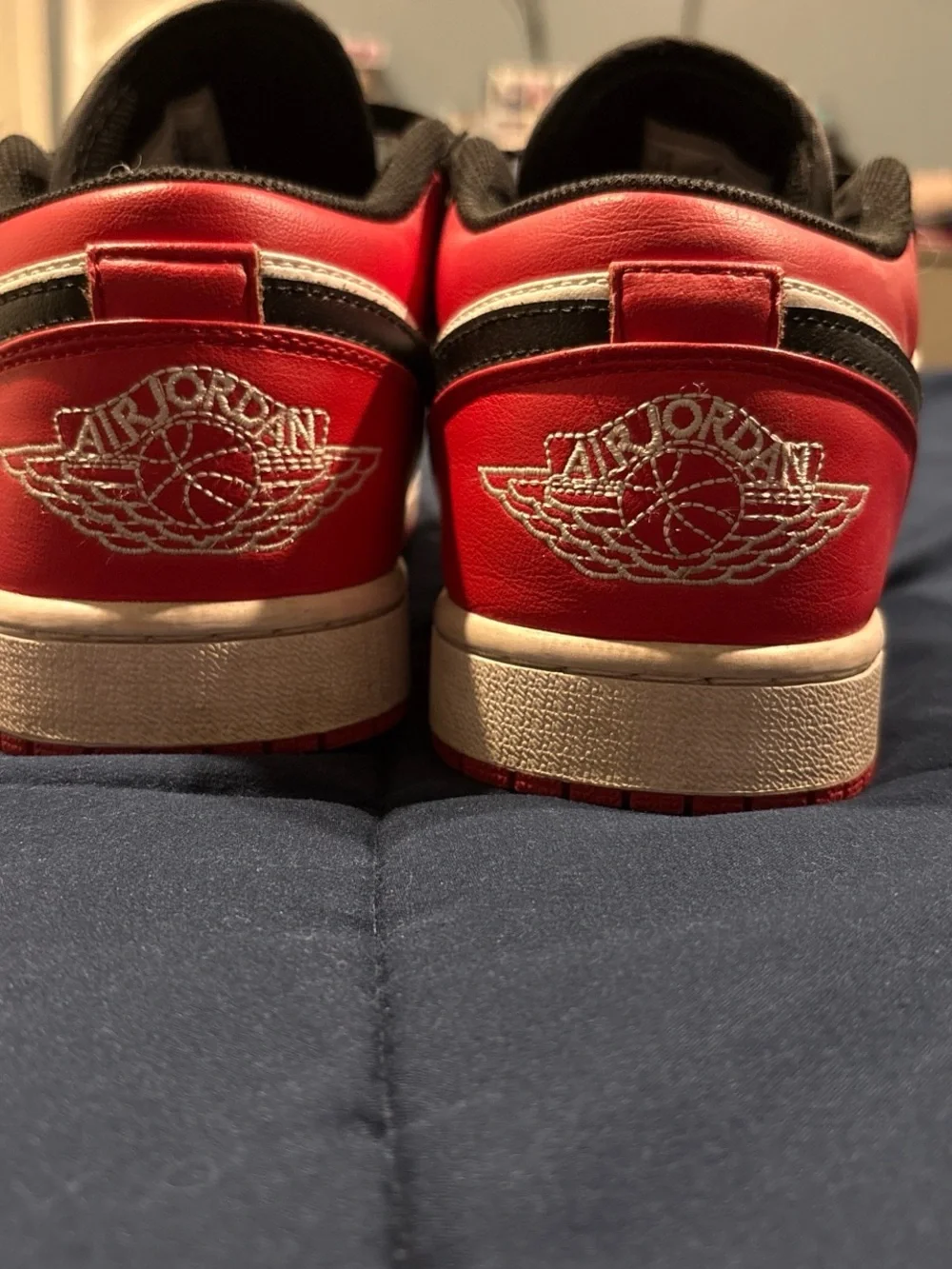 Jordan Black and Red Low-Top Sneaker